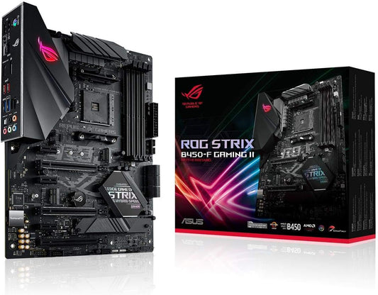 ROG Strix B450-F Gaming II AMD AM4 (Ryzen 5000, 3Rd Gen Ryzen ATX Gaming Motherboard (8+4 Power Stages, HDMI 2.0B/Dp,2 X Pcie 3.0 X16, USB 3.2 Gen 2 Type-C, BIOS Flashback, 256Mb BIOS Flash ROM