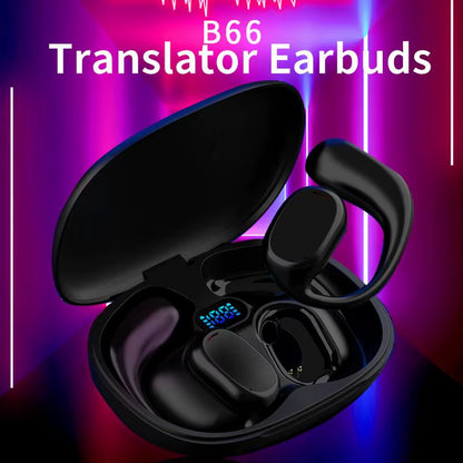 Translating Headphones Language Translator Headsets Multi-Language Smart Translation Wireless Headset for Travel Learning